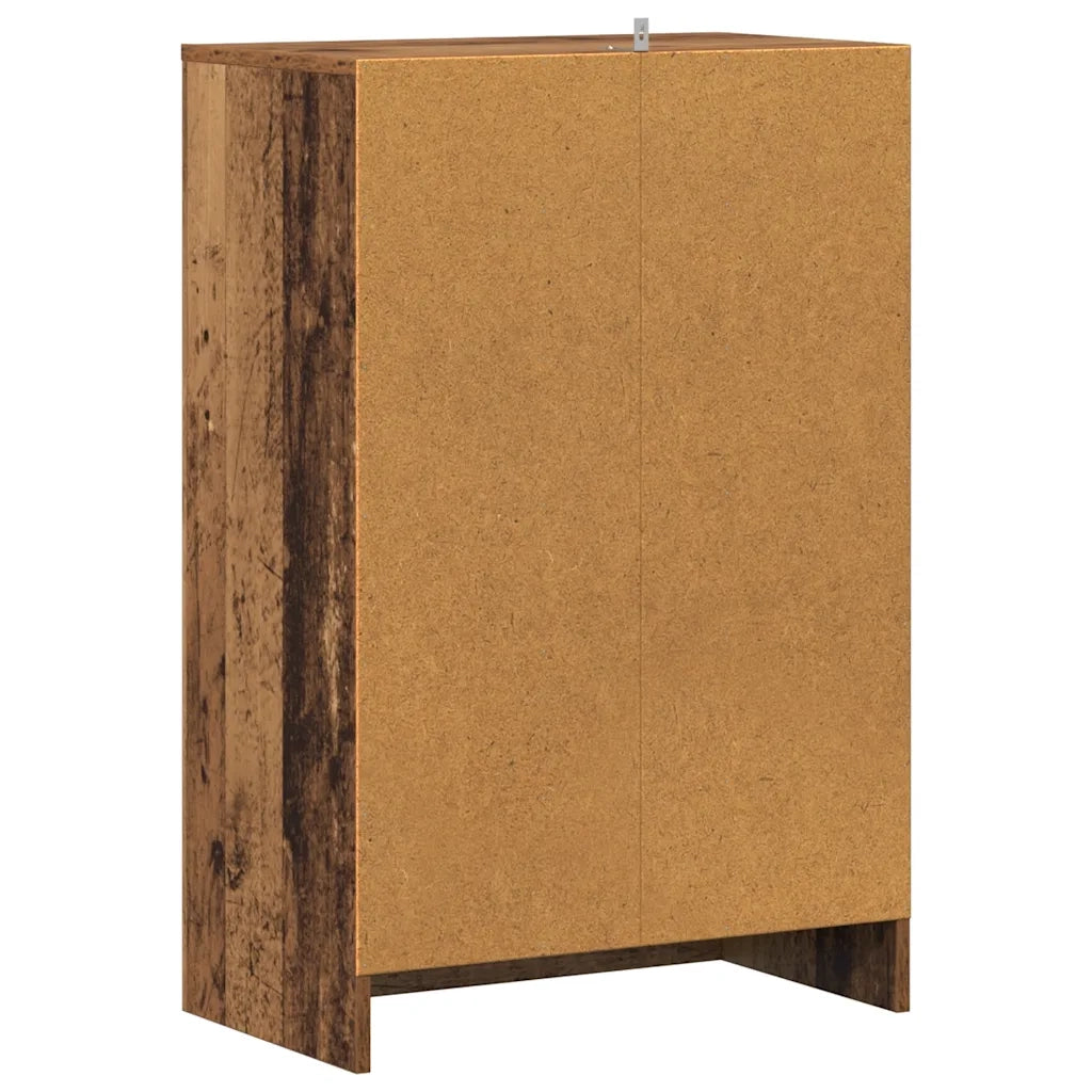 Scarpiera-Scaffale per scarpe Legno Antico 60x35x92 cm in Legno Multistrato 577376