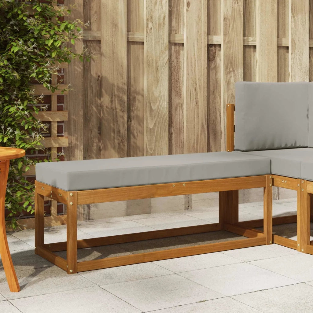 Sedia da giardino-Panca Sgabello Grigio Naturale e Chiaro 115 x 43 x 37 cm