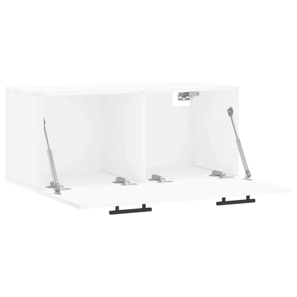 Mobiletto a parete moderno per riporre oggetti in modo pratico e ottimizzare lo spazio abitativo 80 x 36,5 x 35 cm legno composito bianco 02_0048869