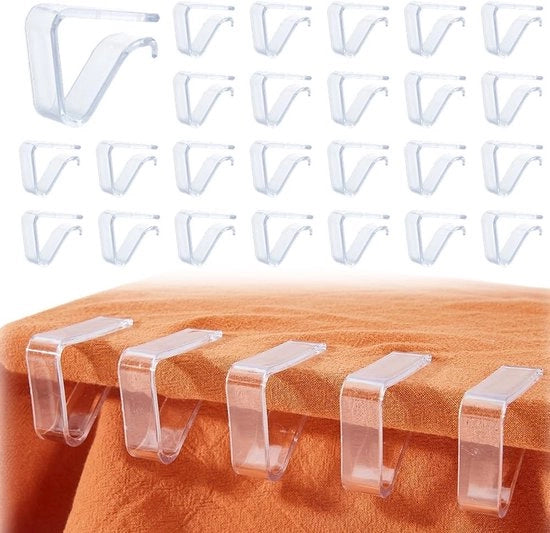 Clip per Tavolo 64 Unità - Imbottito - Sostegni per Tavolo - Per Interno/Esterno - Per Matrimoni/Feste - Plastica Translucida