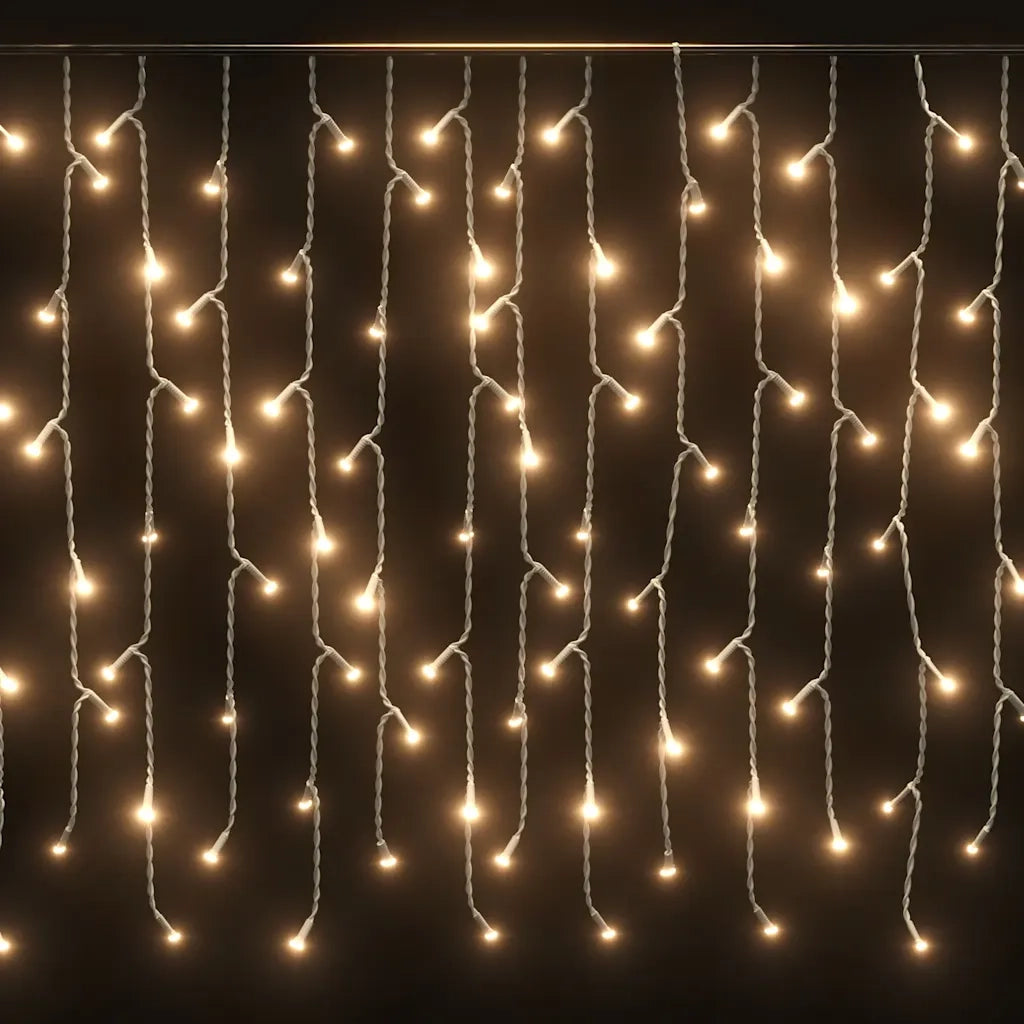 Luci a Ghiaccioli a LED 10 m 400 LED Bianco Caldo 8 Funzioni CFW7551401