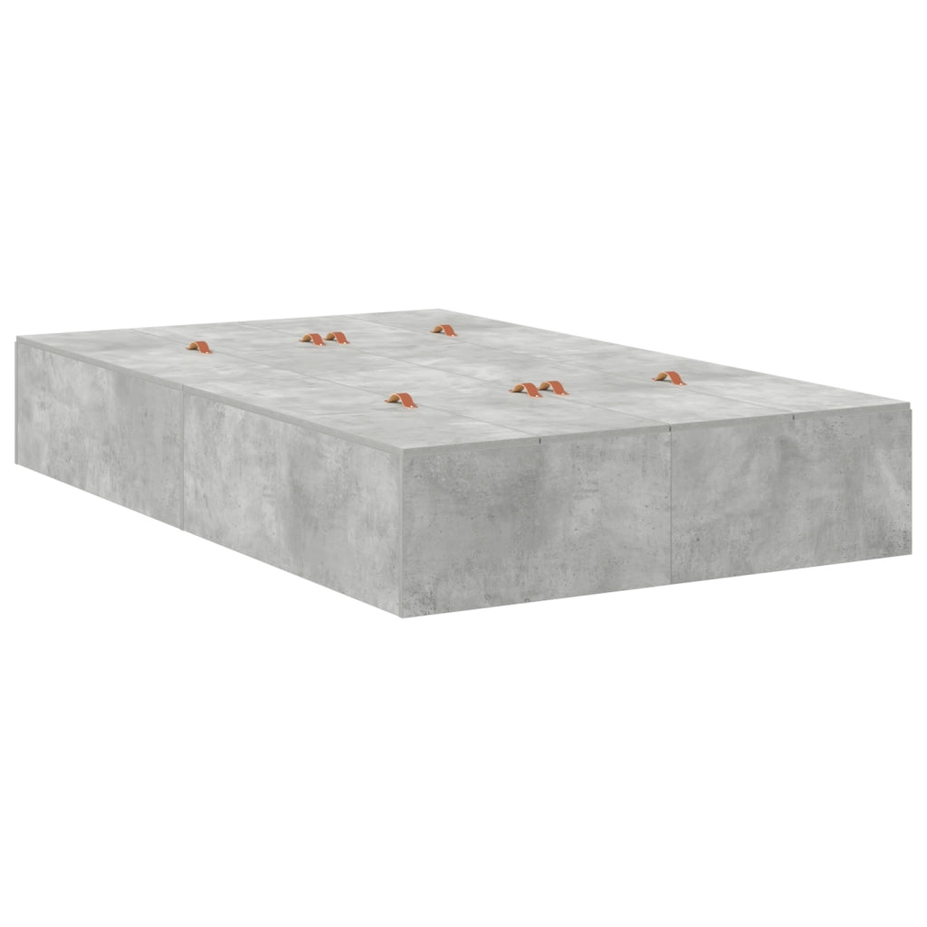 Struttura Letto Storage Grigio Cemento 120x200 cm