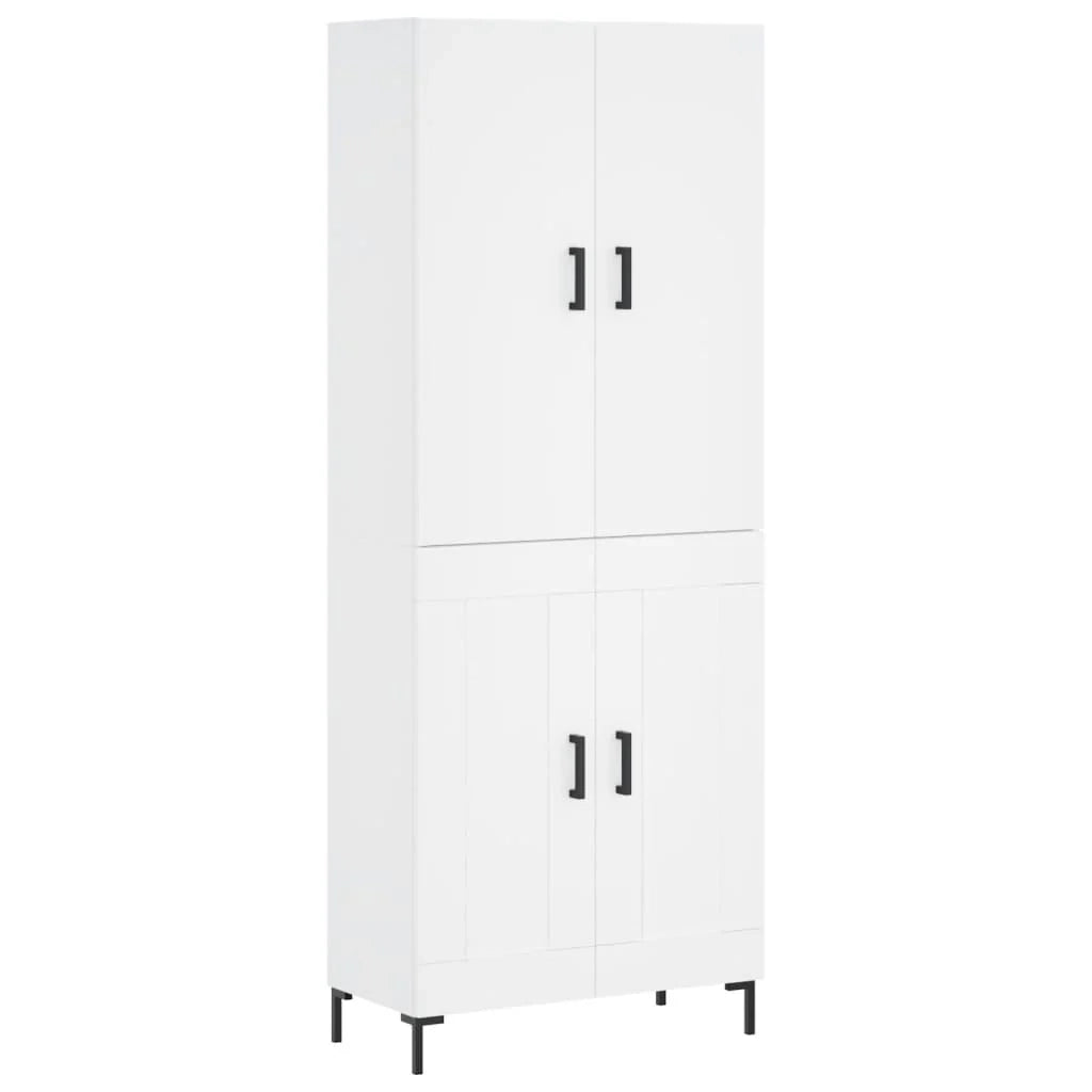 Buffet credenza cassettiera mobiletto mobile contenitore organizer cucina soggiorno salotto alto 69,5 x 34 x 180 cm legno ingegnerizzato bianco 02_0032652