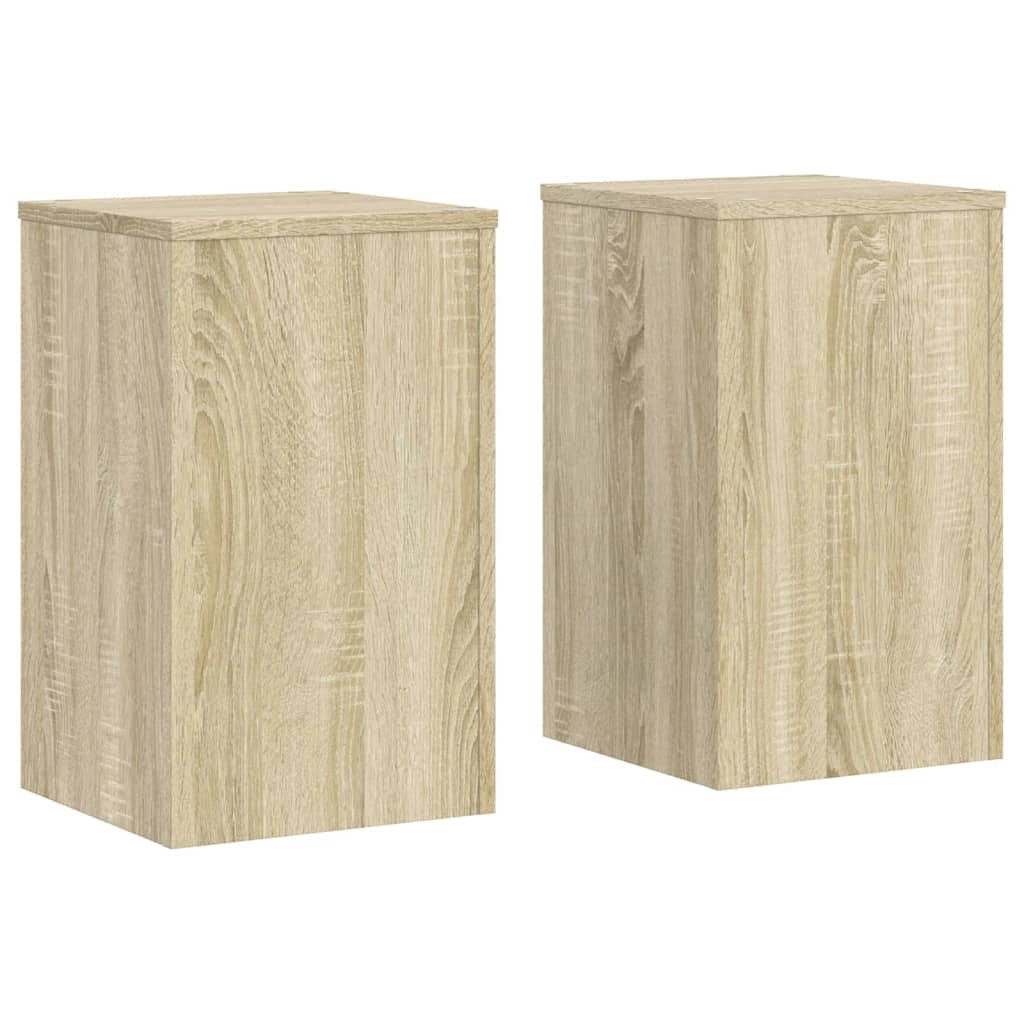 Portavasi mobili per fiori set da 2 legno ingegnerizzato Sonoma marrone 02_0045345