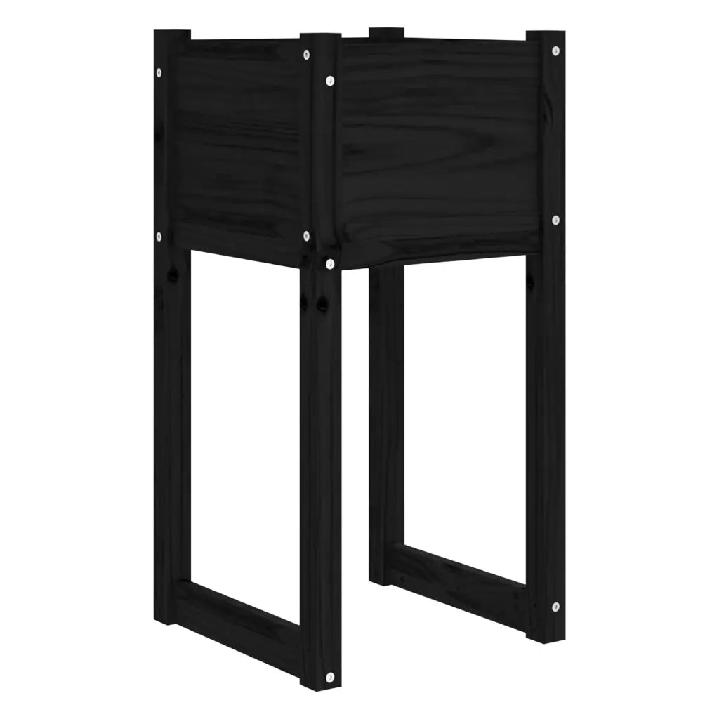 Fioriera | Cassetta per fiori | Vaso Bianca 40x40x81 cm in Legno Massello di Pino