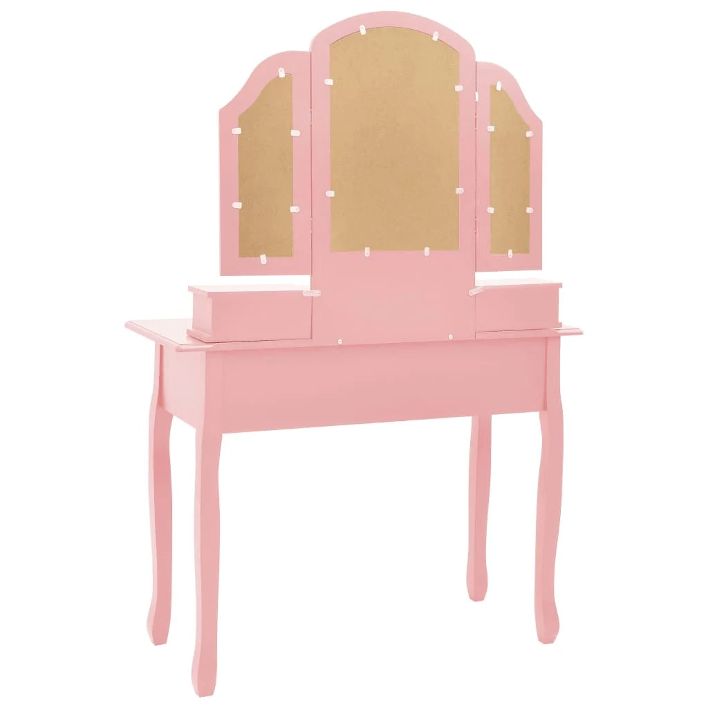 Set toeletta e sgabello 100 x 40 x 146 cm rosa 02_0006377