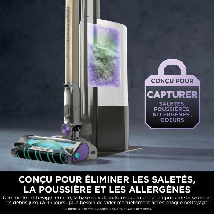 Aspirapolvere elettrico Shark Power Detect IP3251EUT - Base autosvuotante - 2L - Durata della batteria 70 min