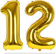 Decorazione per Festa - Pallone Numerico XXL 83 cm - Pallone Cifra 0-9 - Pallone con Foliaggio - Decorazione per Compleanno - Foliatura in Alluminio - Tessitura Metallizzata
