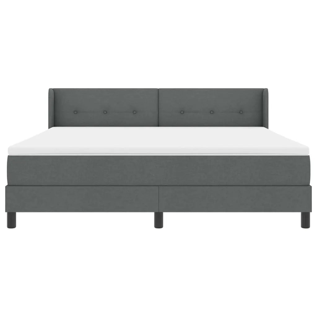 Letto a molle con testiera Grigio scuro 200 x 180 cm Tessuto 3341119