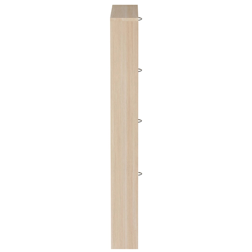 Scarpiera 4 Ante Ripiani Doppia Profondità con Maniglia Colore Olmo 63x24x150cm