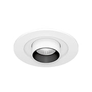 ARKOSLIGHT Faretto LED da incasso MINI OXO R 6W con tecnologia CCT Switch 2700K/3200K/4000K orientabile 355 gradi, colore Bianco Opaco A3790111W