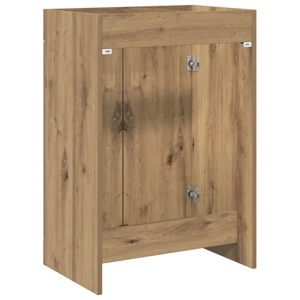 Mobiletto da Bagno Sotto Lavabo Rovere Artigianale 890695