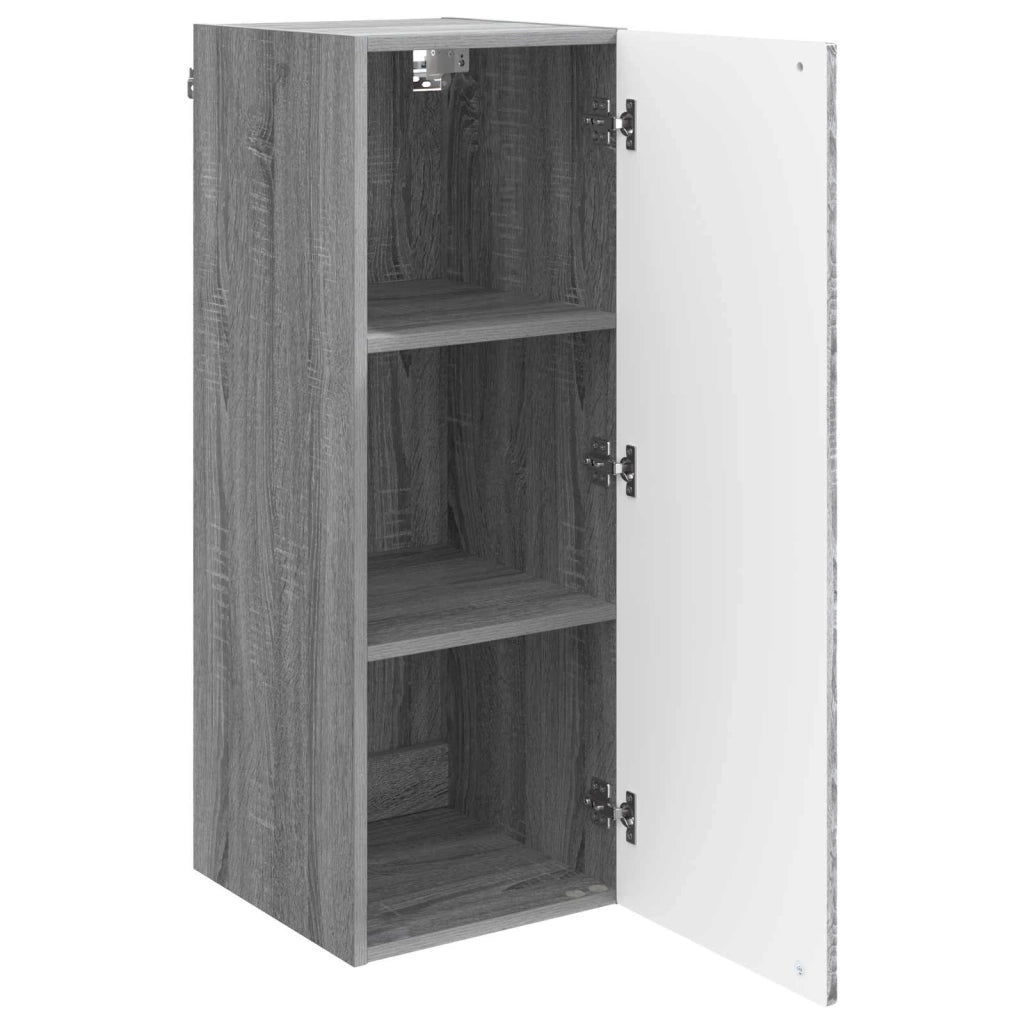 Mobiletto a muro Sonoma grigio 33 x 34,5 x 90 cm 898081