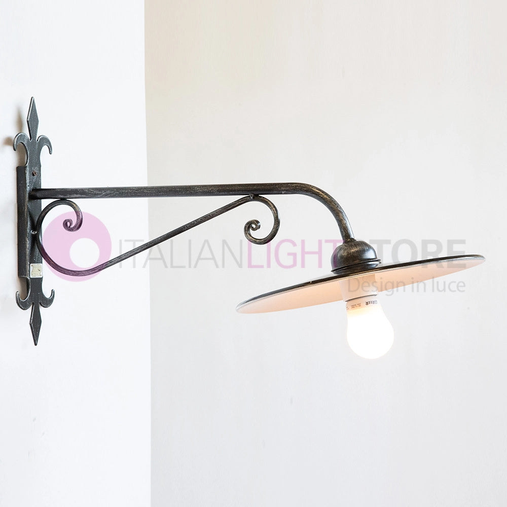 PIATTO Applique Rustico per Esterno Braccio Sporgente L.65 Cm.
