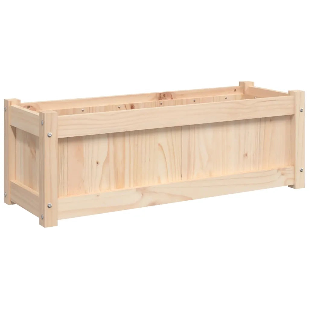 Fioriera da Giardino-Vaso da Esterno 90x31x31 cm in Legno Massello di Pino