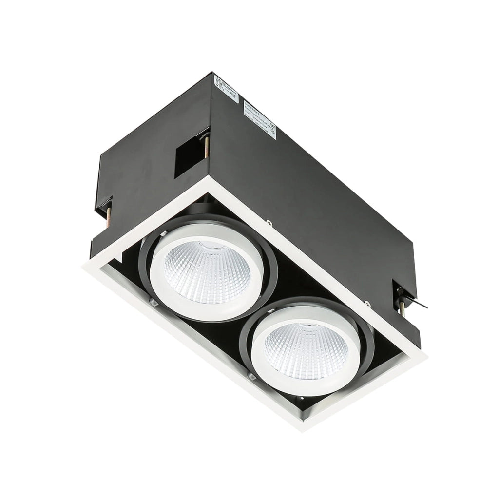 Faretto incasso Italux orientabile LED 36W 4000K bianco/nero