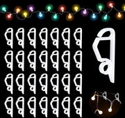 100 pezzi di clip per lampada - decorazione di Natale - clip per lampada in plastica - decorazione a filo - per uso interno ed esterno - universale
