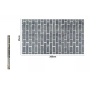 Trade Shop - Rotolo Pellicola Adesiva Pvc Mattoni Grigi 45cm X 2mt Mobili Casa Cassetti 71275 -