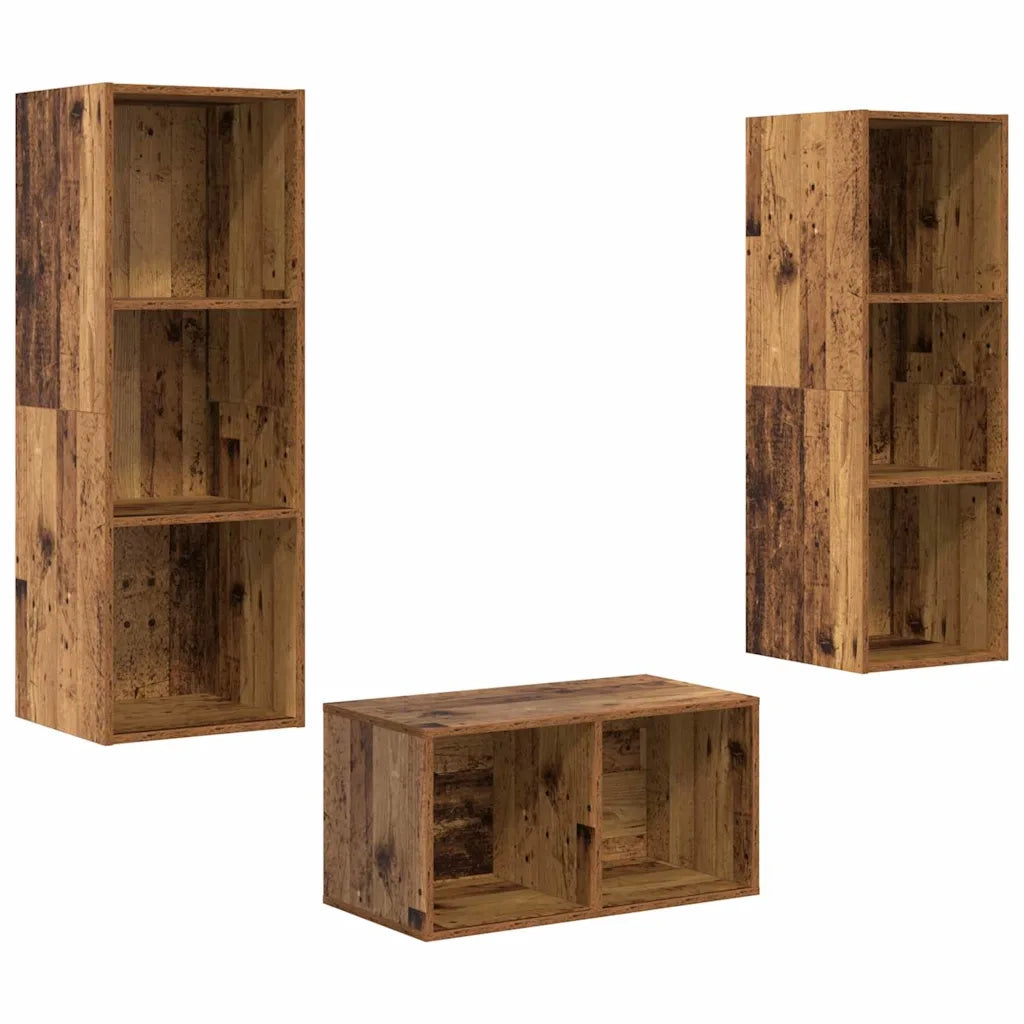 Set mobile TV Legno vecchio 37 x 37 x 107 cm Legno multistrato 3393363