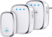 Deurbel Wireless - 300m di Raggio - Indicatore LED - 1 Trasmittente & 2 Ricevitori - 36 Suoni - 5 Livelli di Volume