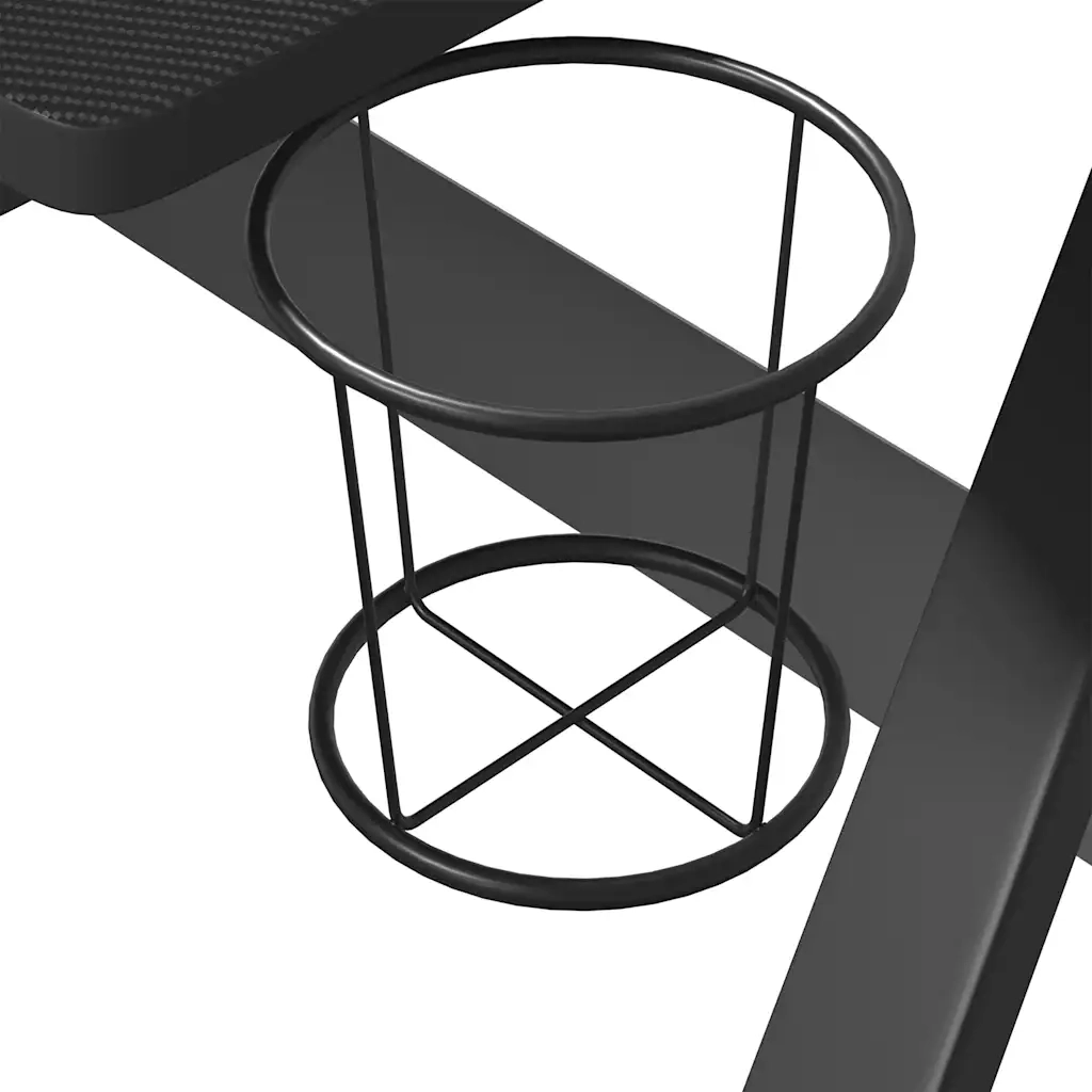 Scrivania da Gaming con Gambe a Forma di ZZ Nera 90x60x75cm cod mxl 73418
