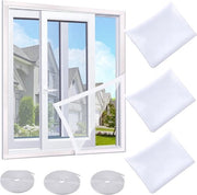 Reticolo per finestre 3 pezzi inamidato protezione dagli insetti impercettibile regolabile bianco 15 m x 2 m