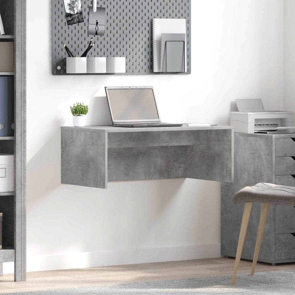 Scrivania a parete Grigio cemento 80 x 45 x 30 cm 891395