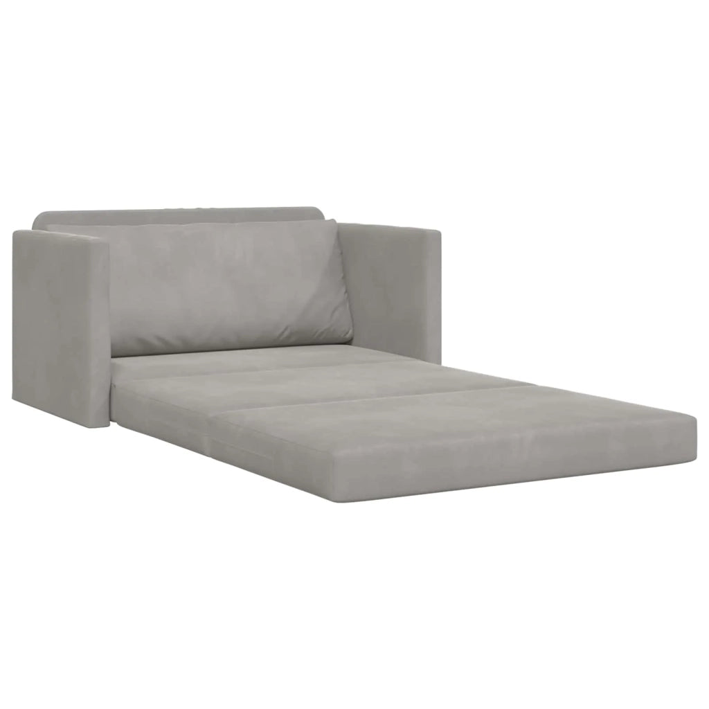 Divano letto Grigio chiaro 124 x 71 x 78 cm Velluto 4106702