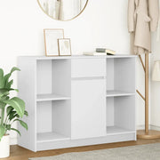 Credenza con Cassetto Bianco 101x35x76 cm in Legno Multistrato 861562