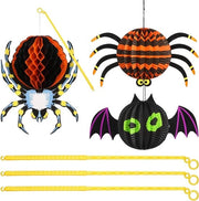 Decorazioni di Halloween - 3 Set di Lanternine di Carta Streghe Pipistrelli e Zucche - Decorazioni di Halloween Spettrali per Feste Indoor - Lanternine da Aprire per Feste di Halloween