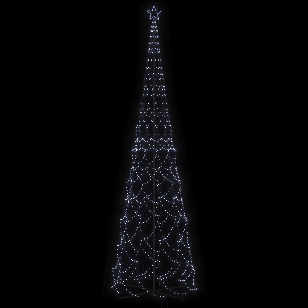 Albero di Natale a Cono Bianco Freddo 3000 LED 230x800 cm 343514