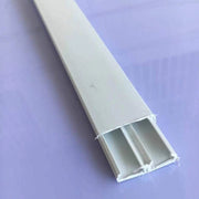 Trade Shop - Set 2 Canalina Passacavo Con Separatore 2 Metri 30 X 10mm Bianco Portacavi 60773 -