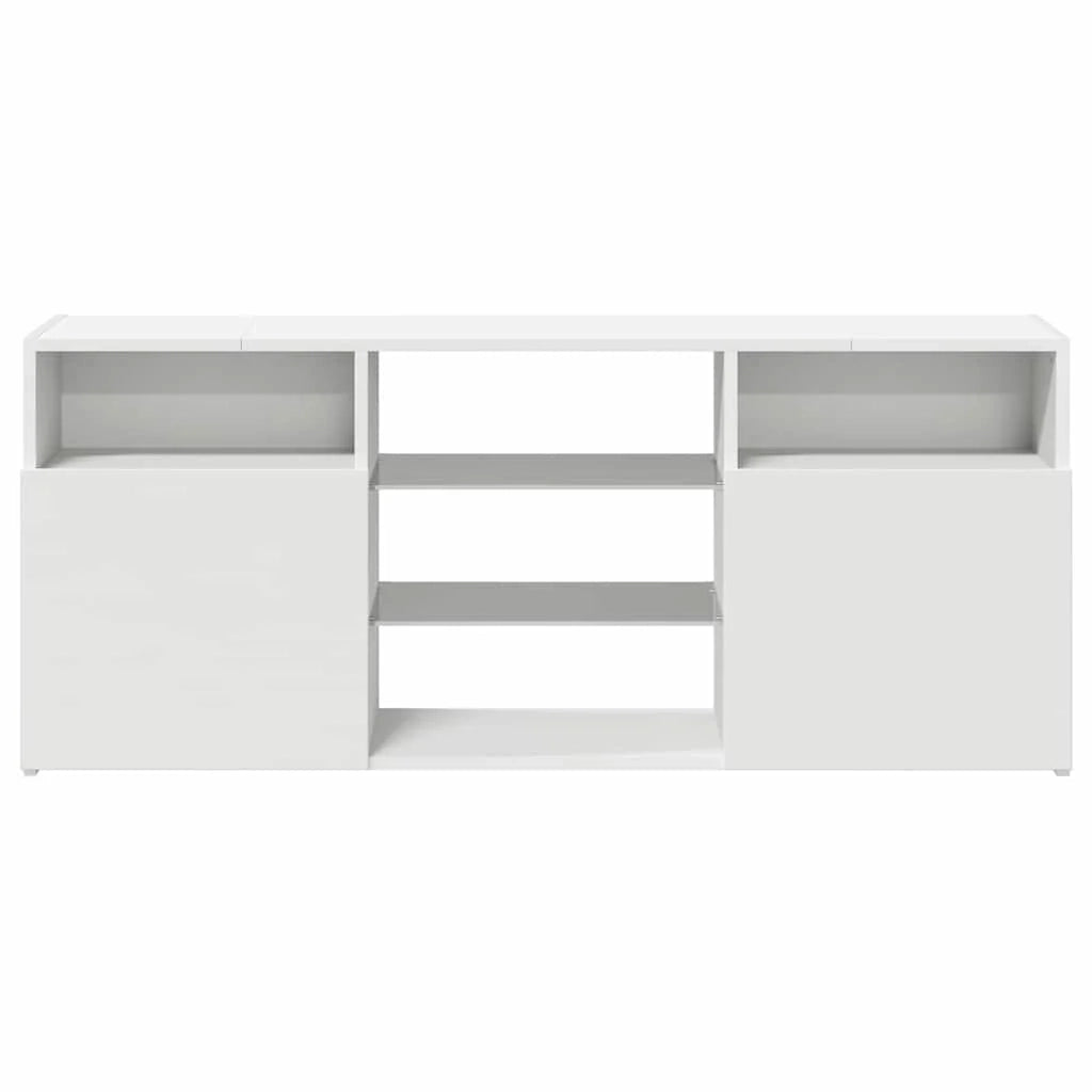 Mobile TV multimediale scaffale TV credenza mobile TV sala da pranzo soggiorno camera da letto con luci LED 120 x 30 x 50 cm bianco 02_0026513