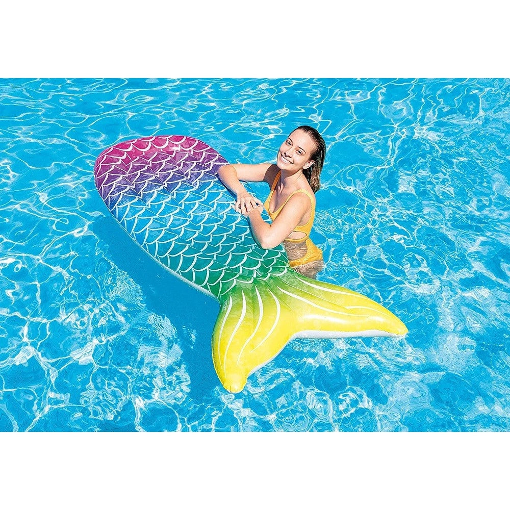 Trade Shop - Materassino Design Coda Sirena Multicolor 178x71x18 Cm Gonfiabile Piscina 58788 -