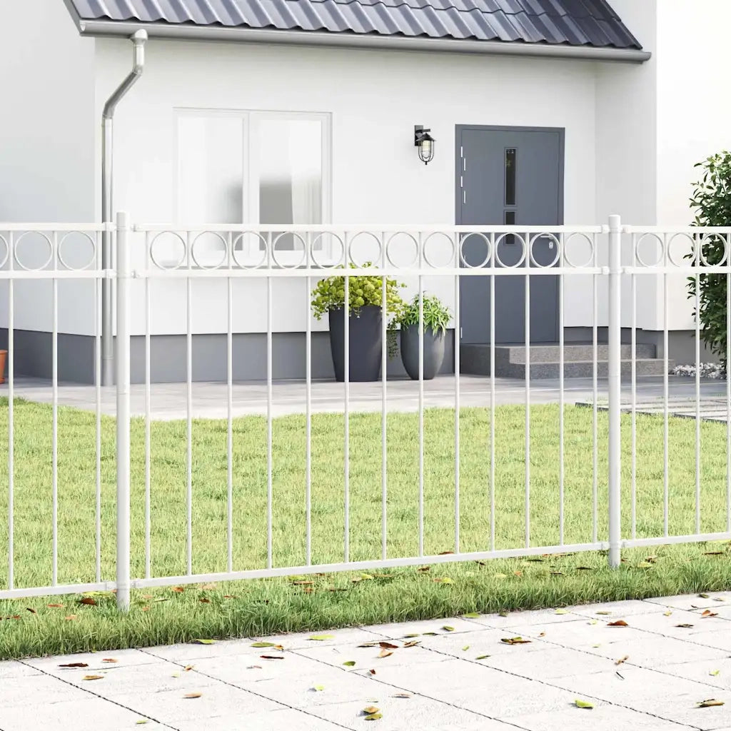 Elemento Recinzione ASSEN Bianco 170 x 150 cm Acciaio 42003923