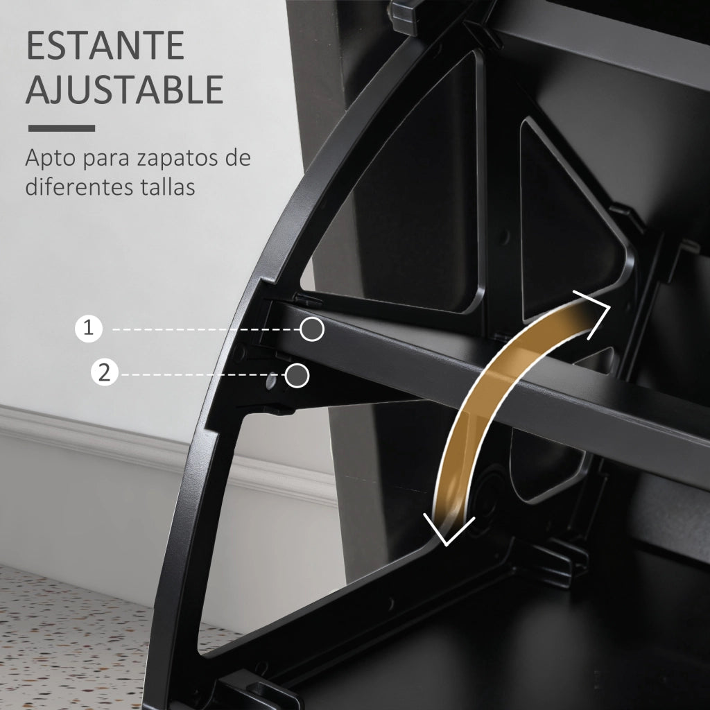 Set Mobile Ingresso con Specchio Appendiabiti e Scarpiera ¨C Xylo ¨C 6 Ganci Nero