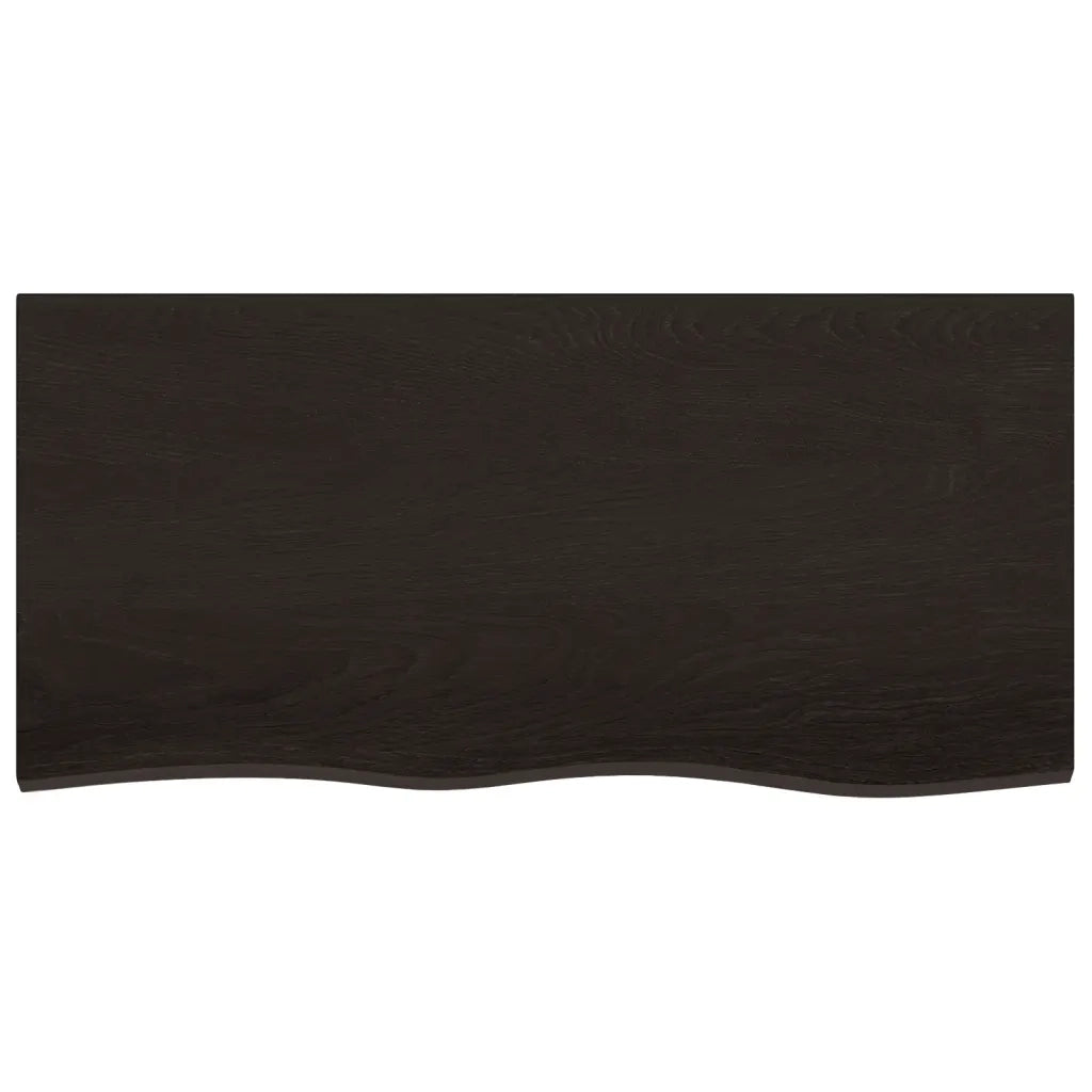 Ripiano Marrone Scuro 100x50x(2-4) cm Massello Rovere Trattato 363807