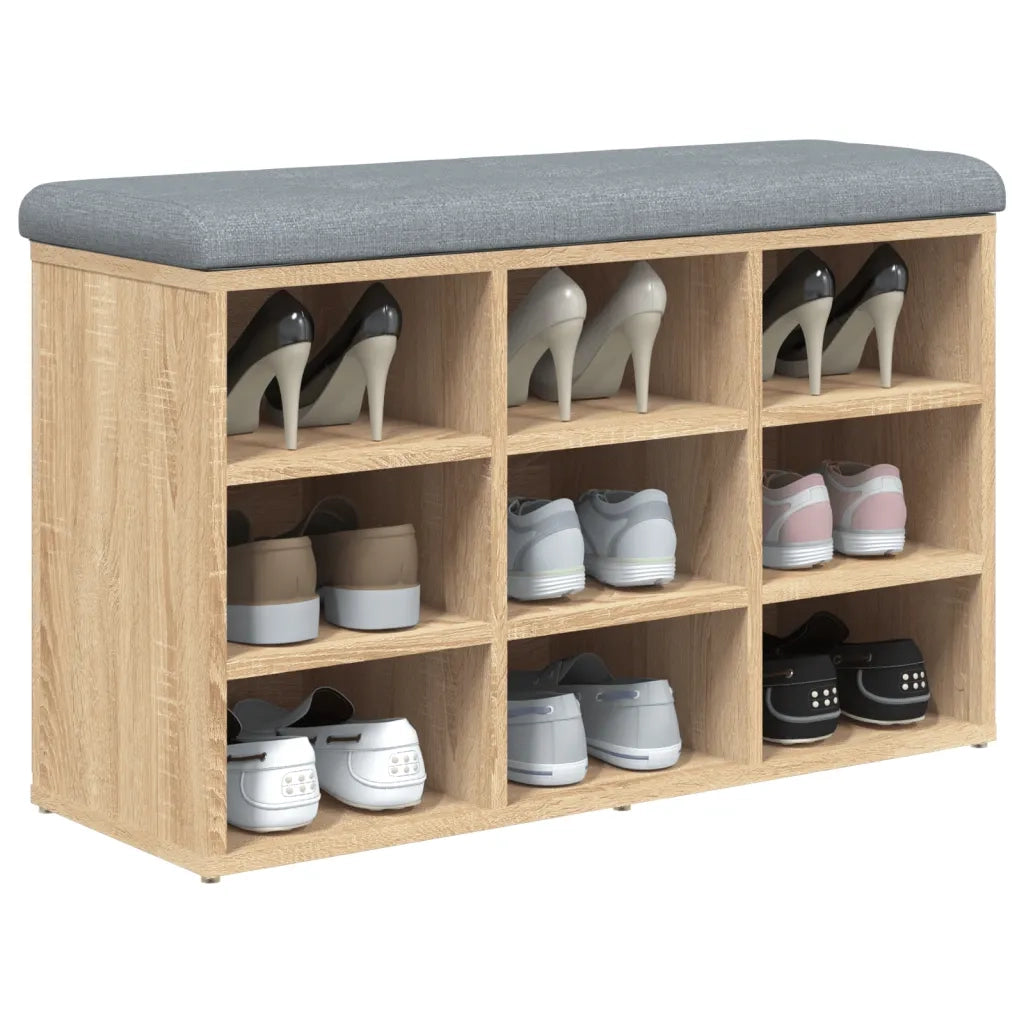 Panca Scarpiera | Mobile per scarpe Rovere Sonoma 82x32x50 cm Legno Agglomerato