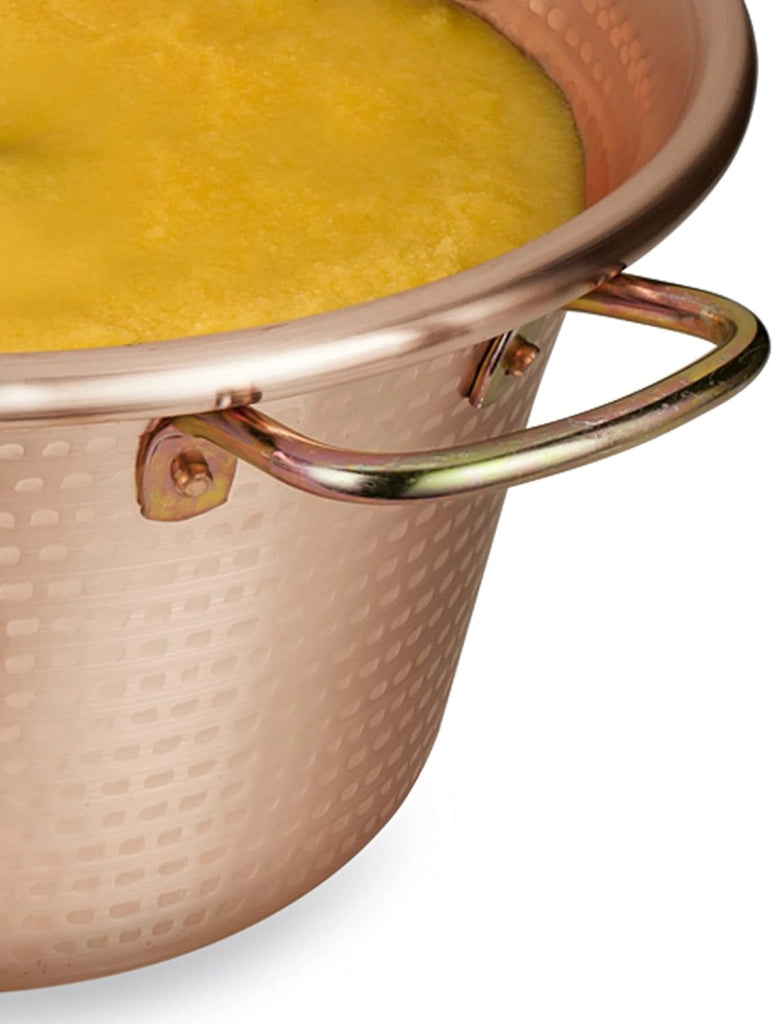 Macom 851 paiolo polenta con miscelatore elettrico, rame 99,9%, alimentazione 230v-50hz, diametro 31cm, potenza 4w, 32 cm
