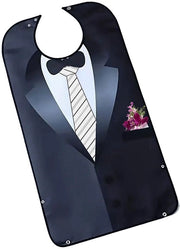 Slabbetje per adulti - Impermeabile, riutilizzabile, divertente - Unisex - Blu