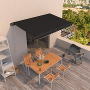 Tenda da Sole Retrattile Manuale 450x350 cm Antracite cod mxl 43823