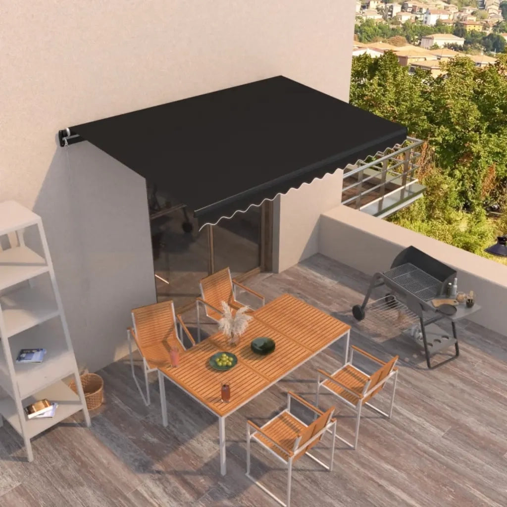 Tenda da Sole Retrattile Manuale 450x350 cm Antracite cod mxl 43823