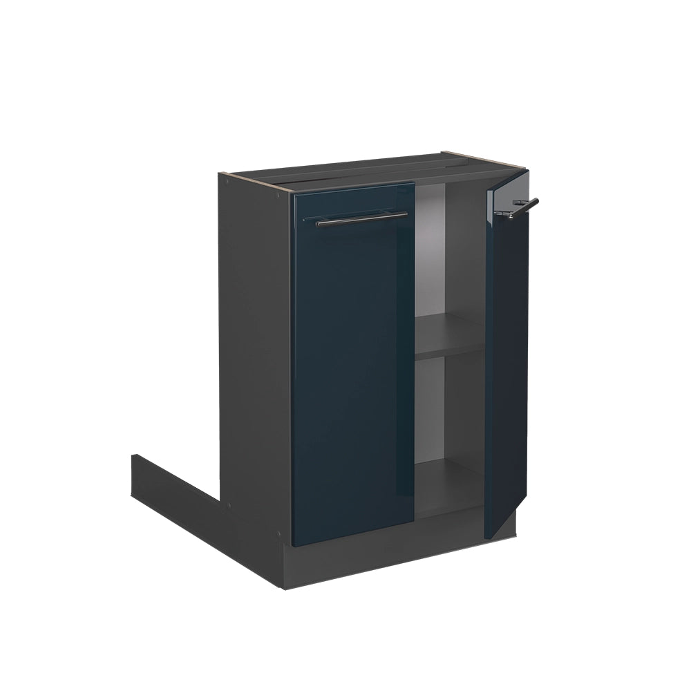 Vicco Isola cucina Blu scuro lucido 60 cm senza piano di lavoro