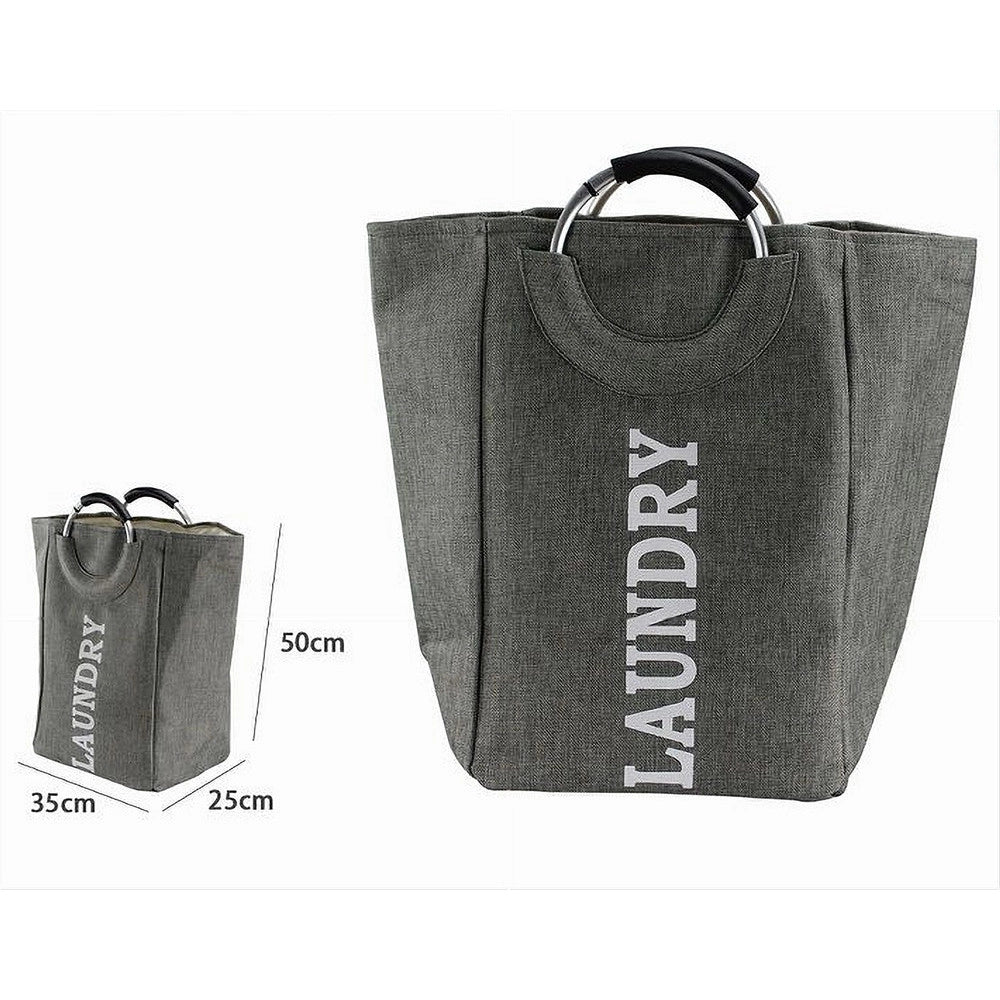 Trade Shop - Borsa Cesto Porta Biancheria Contenitore Bucato Con Manici -