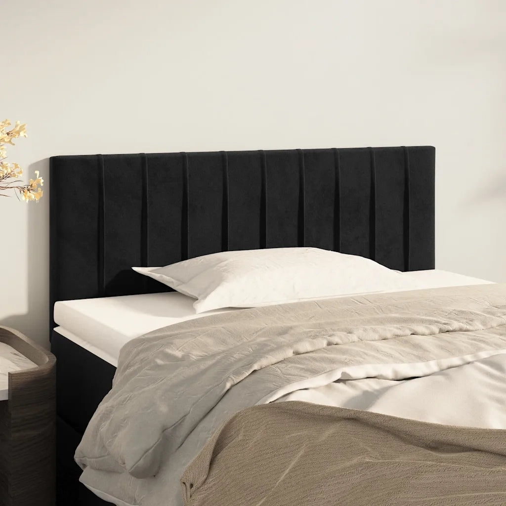 Testiera | Testata Nera 80x5x78/88 cm in Velluto