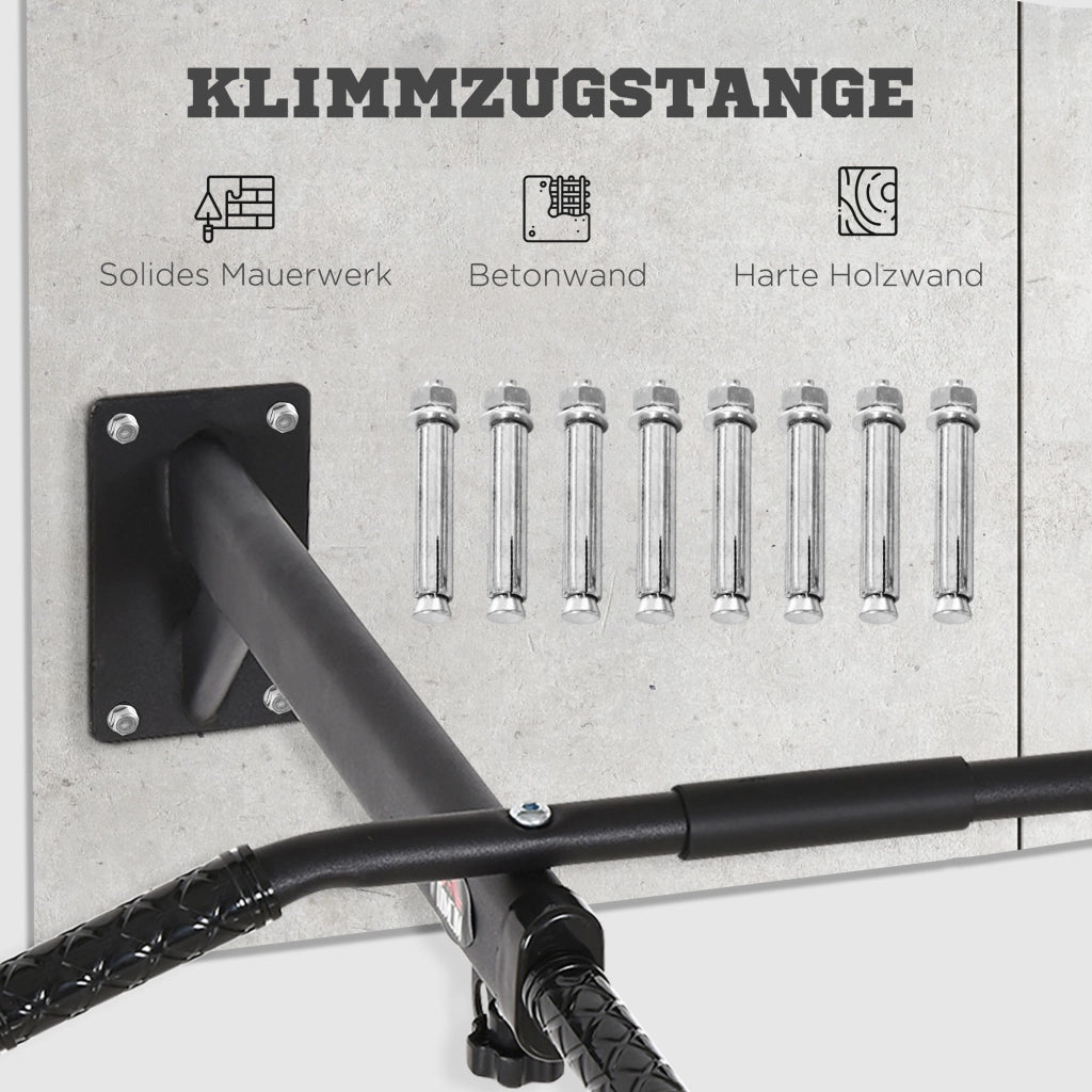 Barra per trazioni a muro ¨C Minimal ¨C Nero 150 kg