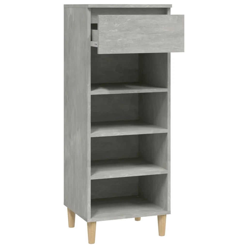 Scarpiera mobiletto portascarpe mobile per ingresso/corridoio/soggiorno 40 x 36 x 105 cm legno ingegnerizzato grigio 02_0021814
