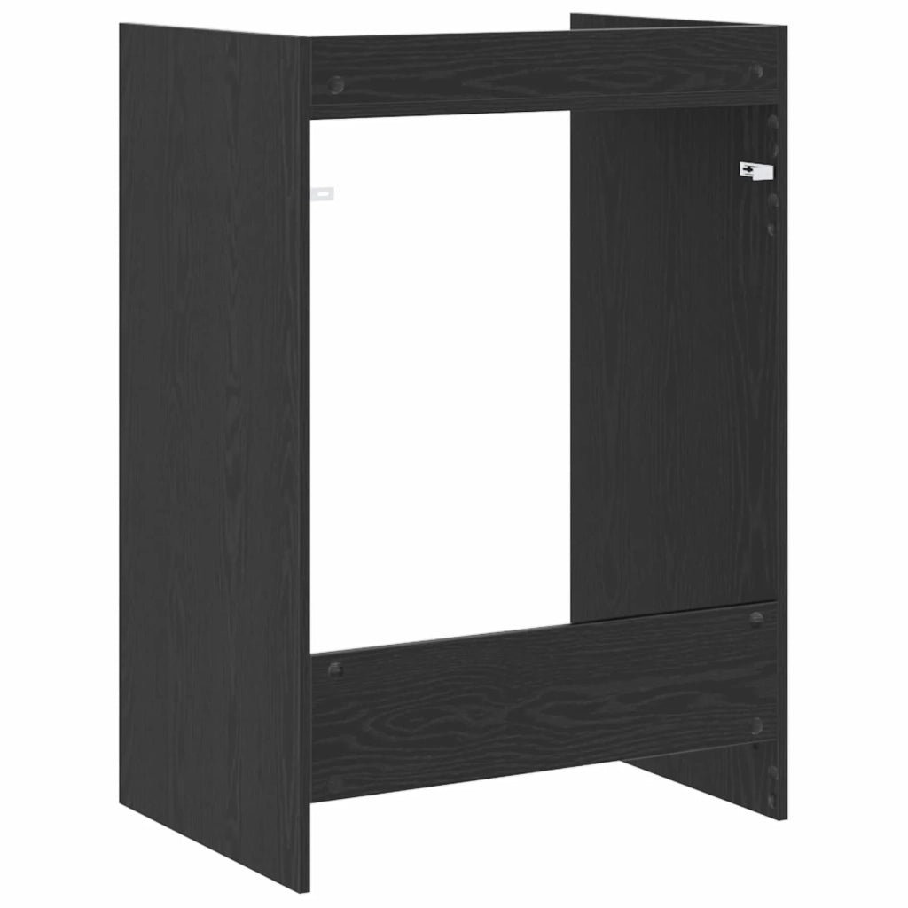 Mobiletto per lavatrice Rovere Nero 67,5 x 48 x 97 cm 8006817