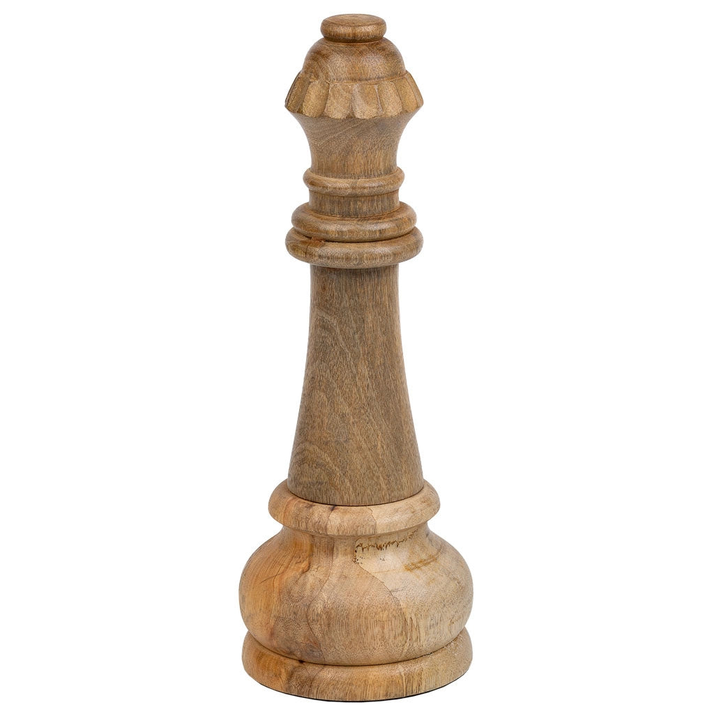Pezzo degli scacchi Regina in legno di mango marrone d14x36h cm