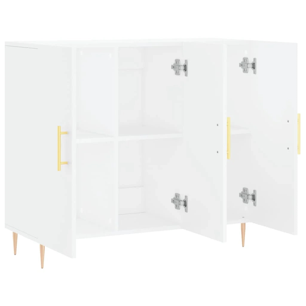 Buffet credenza cassettiera armadio mobile contenitore organizer per cucina soggiorno salotto 90 x 34 x 80 cm legno ingegnerizzato bianco 02_0030532
